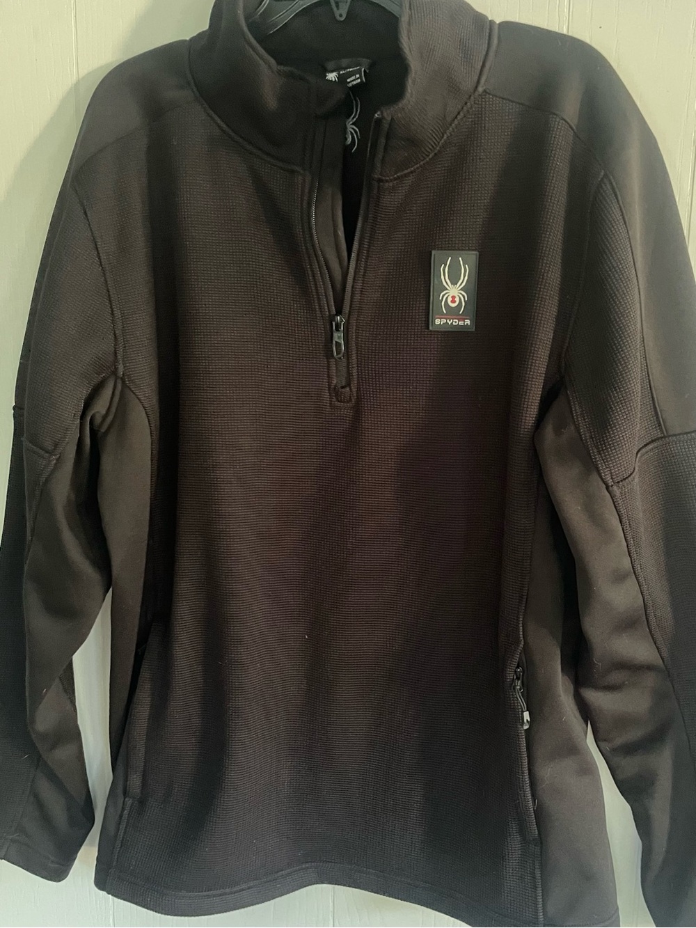 Spyder Men's Black Quarter-Zip Performance Sweatshirt Size-XL